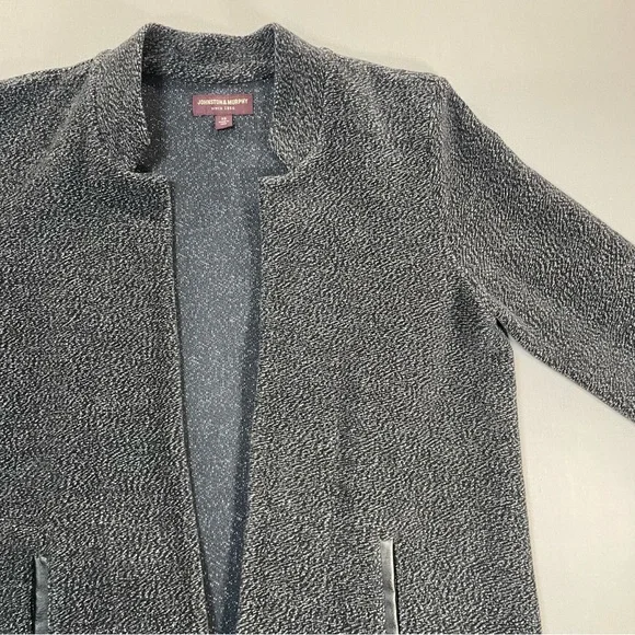 Johnston & Murphy Slub Open Front Cotton Cardigan Sweater Jacket - Womens XS - Picture 2 of 13